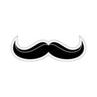 mustache icon on white background vector