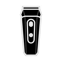barber razor on white background vector