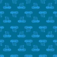 Greek column. seamless pattern with elements of architecture vector