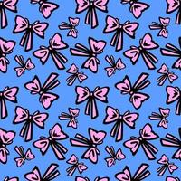 bows seamless pattern vector