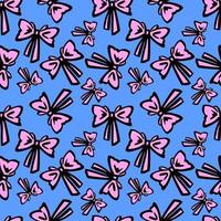 bows seamless pattern vector