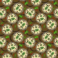 pizza seamless pattern vector