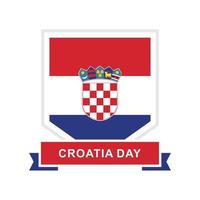 Ilustración de vector de diseño de día de croacia