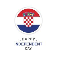 Ilustración de vector de diseño de día de croacia