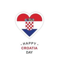 Ilustración de vector de diseño de día de croacia