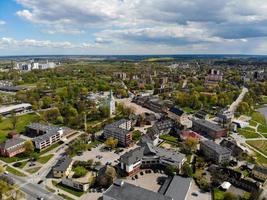 Dobele city, city center buildings, streets and parks in Latvia photo