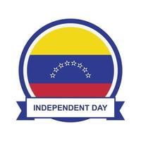 Ilustración de vector de diseño de día de venezuela