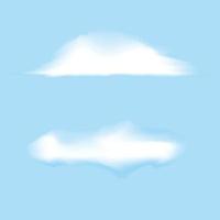 Conjunto de vector de nube aislada realista sobre fondo transparente.