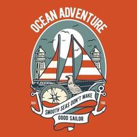 Ocean Adventure Badge vector