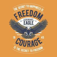 Freedom Eagle Vintage Badge Design vector