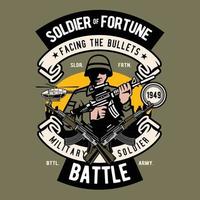 Soldier Vintage Badge Design vector