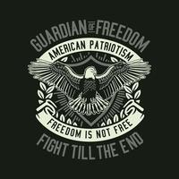 Guardian Of Freedom Vintage Badge Design vector