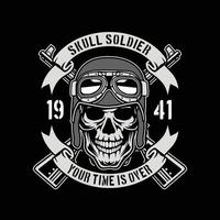 Skull Soldier Time Is Over vector