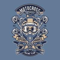 Motocross Racing Team  Vintage Badge Design vector