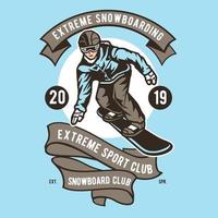 Extreme Snowboarding Design, vector