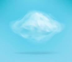Ilustración de vector de nube blanca transparente