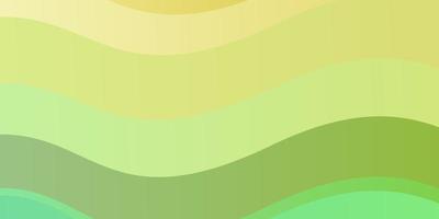 Light Green, Yellow vector background with curves.