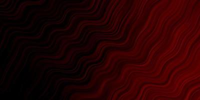 Dark Red vector background with curves.