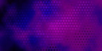 Dark Purple, Pink vector backdrop with dots.