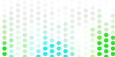 Light green vector background with bubbles.