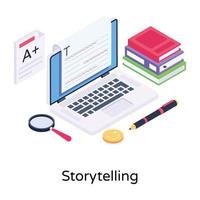 Online  Story Telling vector