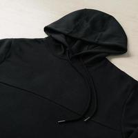 maqueta de sudadera con capucha negra o sudadera foto