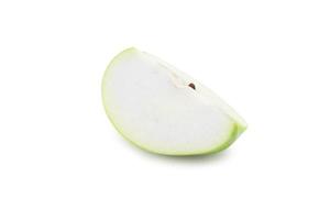Manzanas verdes aisladas sobre fondo blanco con trazado de recorte foto