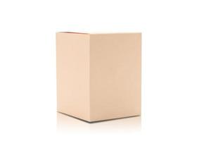 Box packaging isolated on white background with clipping path photo