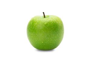 Green apple isolated on white background with clipping path photo