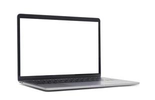 Laptop computer isolated on white background photo