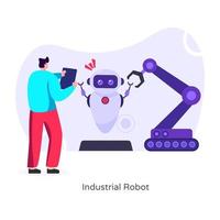 robot de producción industrial vector