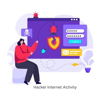 Hacker Internet Activity vector
