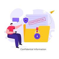 Confidential Folder Information vector