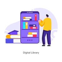 Online  Digital Library vector