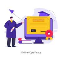 Online Certificate and Diploma vector