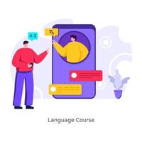 Online Language Course vector