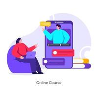 Online Course and Lecture vector