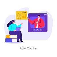 enseñanza de seminarios web en línea vector