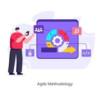 Agile Methodology Approach vector