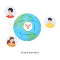 Global Connection  and Network vector