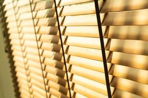 Close-up bamboo blind, bamboo curtain, chick, Venetian blind or sun-blind - soft-focus point photo