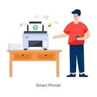 Smart Inkjet  Printer vector