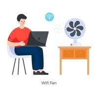 Wifi Enabled  Fan vector
