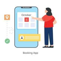 Mobile  Booking App vector