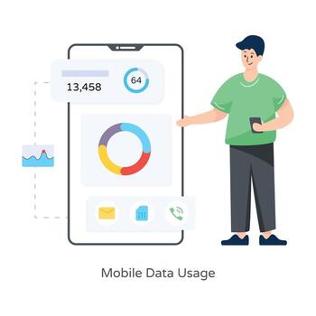 Mobile Data Usage vector