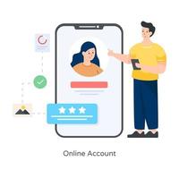 Online Mobile  Account vector