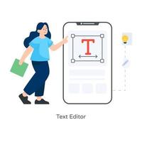 Phone Text Editor vector