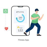 Fitness Mobile  App vector