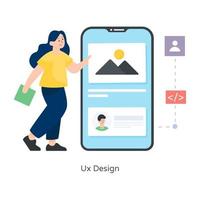 interfaz de diseño ux vector