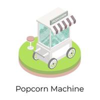 Pop Corn Machine vector